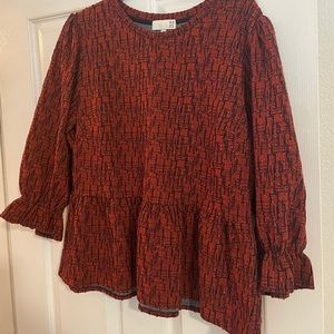 Pretty top from Anthropologie!  Thick comfy fabric